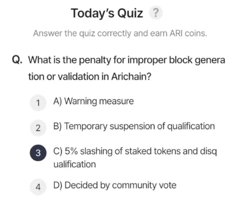 ARI Wallet Daily Quiz Answer 5 March 2025 (AriChain)